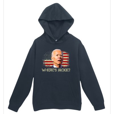 Jackie Are You Here Where's Jackie Funny Anti Joe Biden Urban Pullover Hoodie