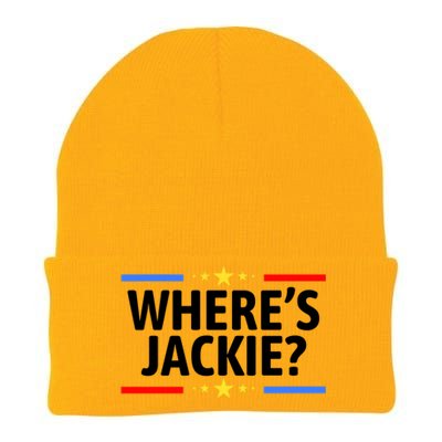 Jackie Are You Here Where's Jackie Funny Anti Joe Biden Knit Cap Winter Beanie