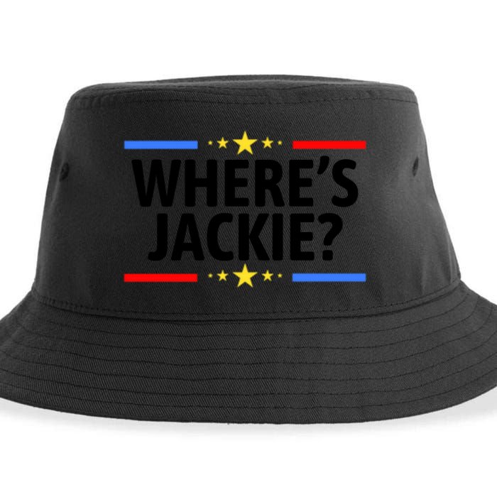 Jackie Are You Here Where's Jackie Funny Anti Joe Biden Sustainable Bucket Hat