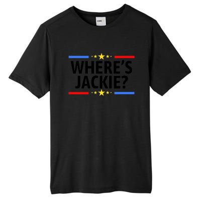 Jackie Are You Here Where's Jackie Funny Anti Joe Biden Tall Fusion ChromaSoft Performance T-Shirt