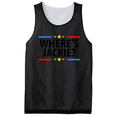 Jackie Are You Here Where's Jackie Funny Anti Joe Biden Mesh Reversible Basketball Jersey Tank