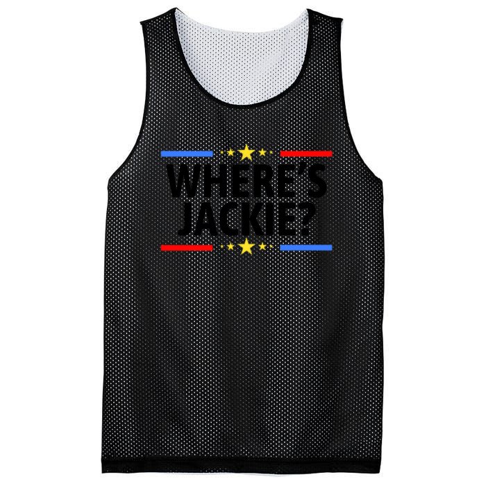 Jackie Are You Here Where's Jackie Funny Anti Joe Biden Mesh Reversible Basketball Jersey Tank