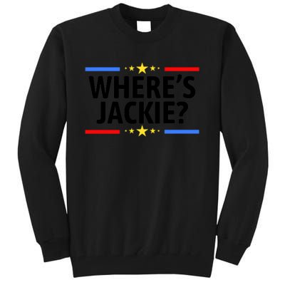 Jackie Are You Here Where's Jackie Funny Anti Joe Biden Tall Sweatshirt