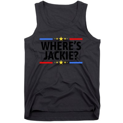 Jackie Are You Here Where's Jackie Funny Anti Joe Biden Tank Top