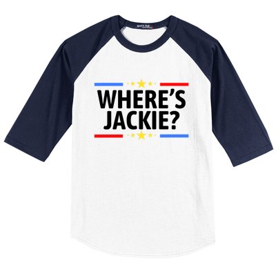 Jackie Are You Here Where's Jackie Funny Anti Joe Biden Baseball Sleeve Shirt