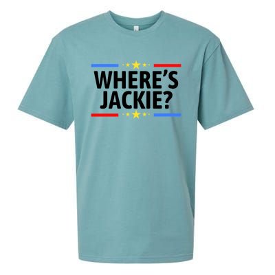 Jackie Are You Here Where's Jackie Funny Anti Joe Biden Sueded Cloud Jersey T-Shirt