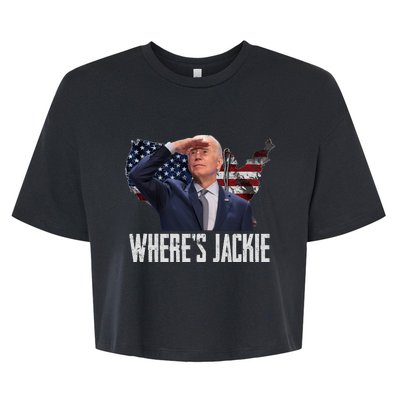 Jackie Are You Here Where's Jackie Funny Anti Joe Biden Bella+Canvas Jersey Crop Tee