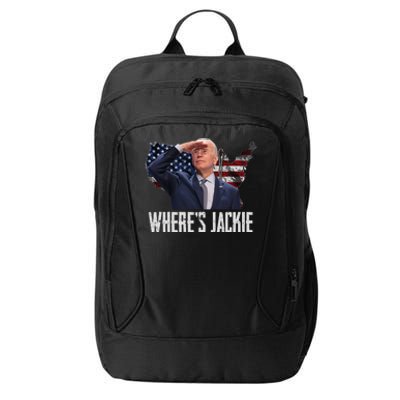 Jackie Are You Here Where's Jackie Funny Anti Joe Biden City Backpack