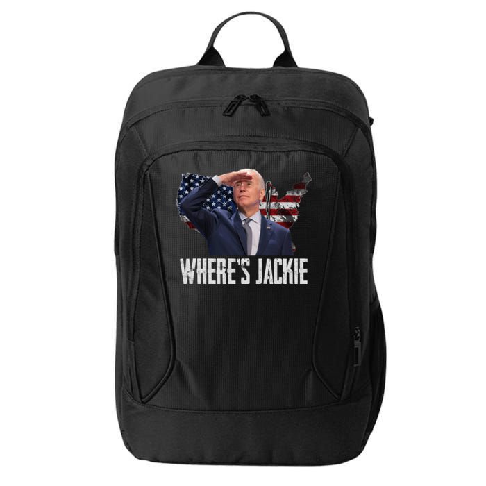 Jackie Are You Here Where's Jackie Funny Anti Joe Biden City Backpack