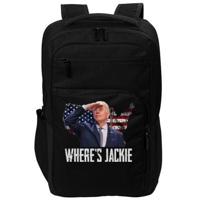 Jackie Are You Here Where's Jackie Funny Anti Joe Biden Impact Tech Backpack