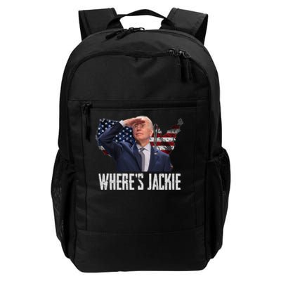 Jackie Are You Here Where's Jackie Funny Anti Joe Biden Daily Commute Backpack