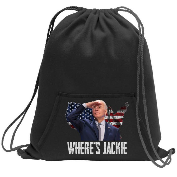 Jackie Are You Here Where's Jackie Funny Anti Joe Biden Sweatshirt Cinch Pack Bag