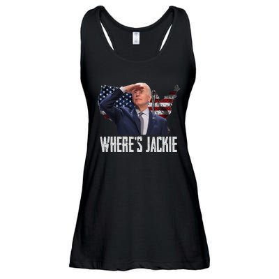 Jackie Are You Here Where's Jackie Funny Anti Joe Biden Ladies Essential Flowy Tank