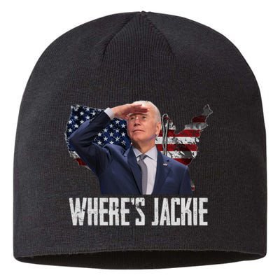 Jackie Are You Here Where's Jackie Funny Anti Joe Biden Sustainable Beanie