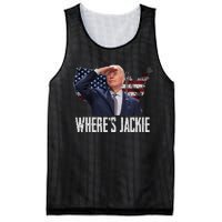 Jackie Are You Here Where's Jackie Funny Anti Joe Biden Mesh Reversible Basketball Jersey Tank