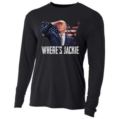 Jackie Are You Here Where's Jackie Funny Anti Joe Biden Cooling Performance Long Sleeve Crew