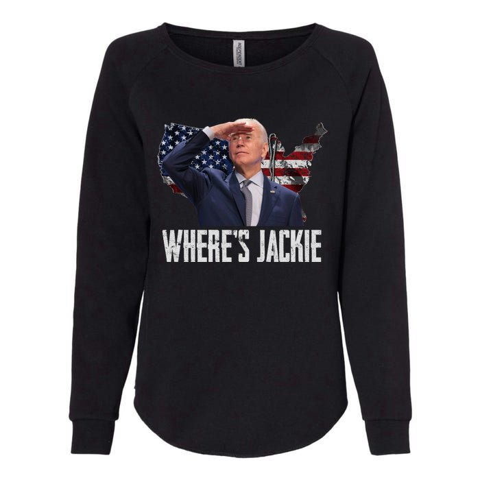 Jackie Are You Here Where's Jackie Funny Anti Joe Biden Womens California Wash Sweatshirt