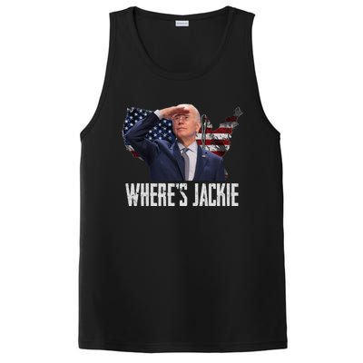 Jackie Are You Here Where's Jackie Funny Anti Joe Biden PosiCharge Competitor Tank