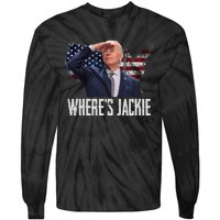 Jackie Are You Here Where's Jackie Funny Anti Joe Biden Tie-Dye Long Sleeve Shirt