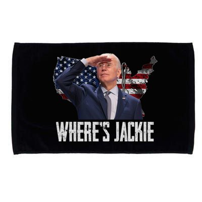 Jackie Are You Here Where's Jackie Funny Anti Joe Biden Microfiber Hand Towel