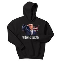 Jackie Are You Here Where's Jackie Funny Anti Joe Biden Kids Hoodie