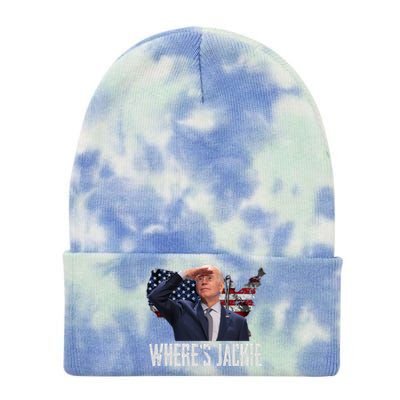 Jackie Are You Here Where's Jackie Funny Anti Joe Biden Tie Dye 12in Knit Beanie