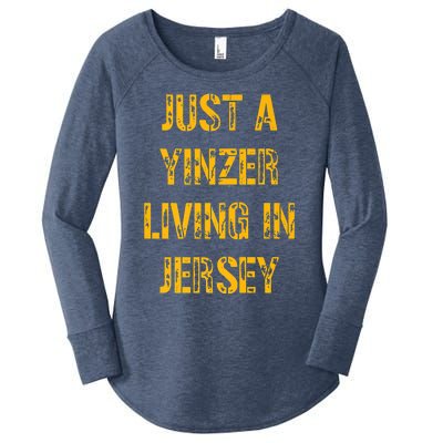 Just A Yinzer Living In Jersey Women's Perfect Tri Tunic Long Sleeve Shirt