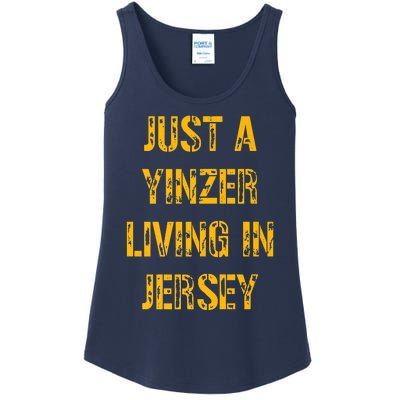 Just A Yinzer Living In Jersey Ladies Essential Tank