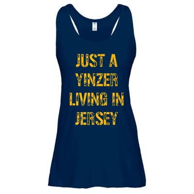 Just A Yinzer Living In Jersey Ladies Essential Flowy Tank