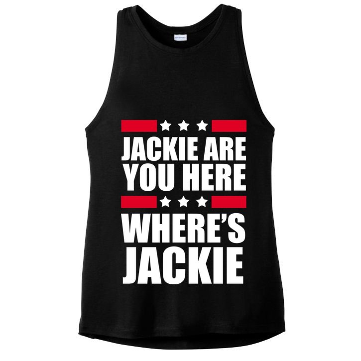 Jackie Are You Here Where's Jackie Ladies PosiCharge Tri-Blend Wicking Tank