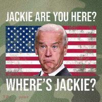 Jackie Are You Here Where's Jackie? Funny Biden Legacy Tie Dye Trucker Hat