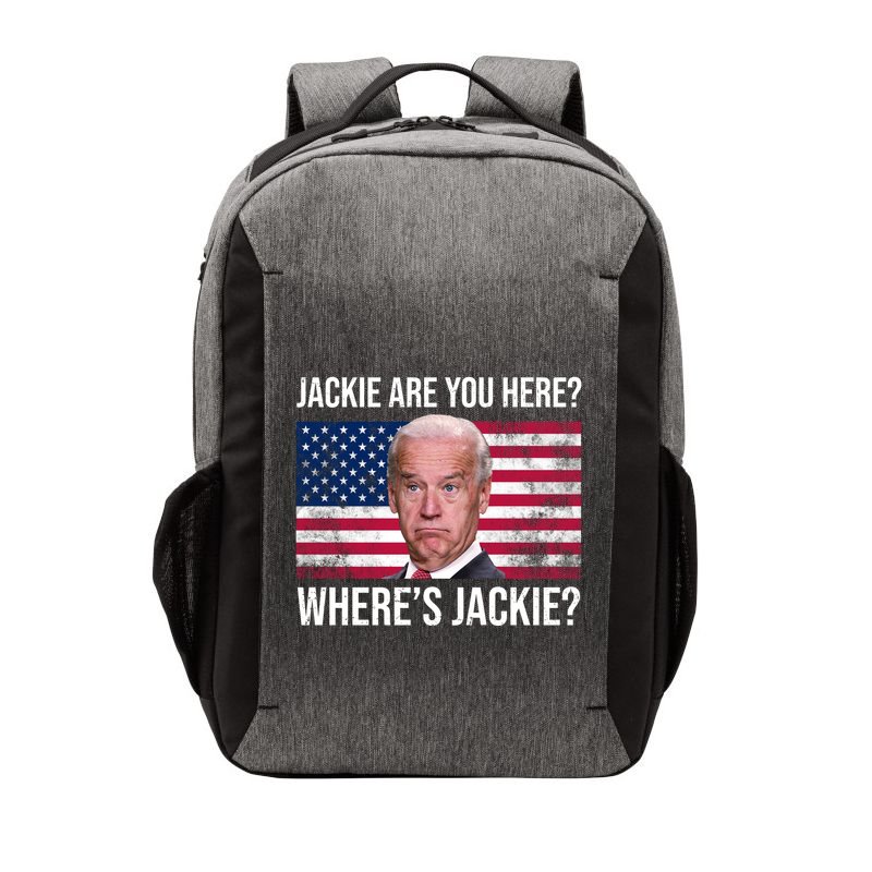Jackie Are You Here Where's Jackie? Funny Biden Vector Backpack