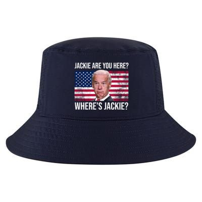 Jackie Are You Here Where's Jackie? Funny Biden Cool Comfort Performance Bucket Hat