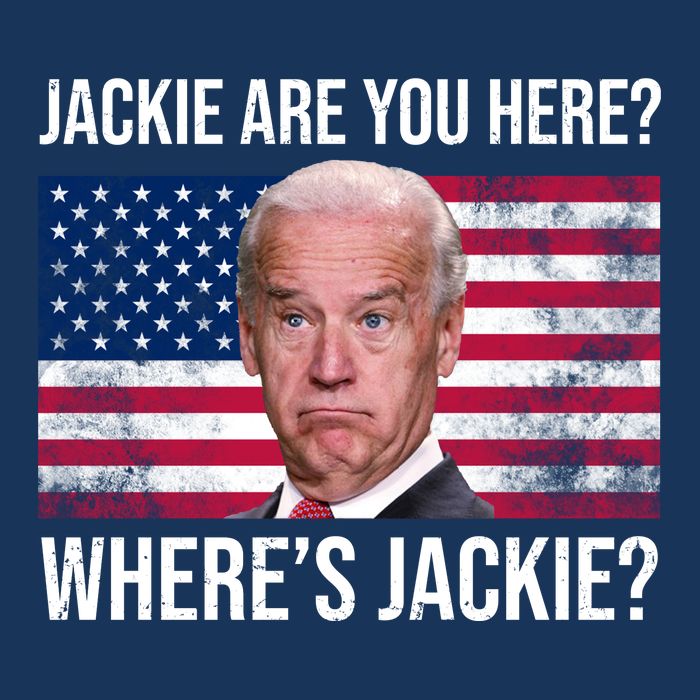 Jackie Are You Here Where's Jackie? Funny Biden Cool Comfort Performance Bucket Hat