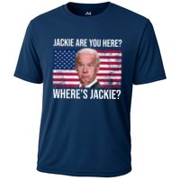 Jackie Are You Here Where's Jackie? Funny Biden Cooling Performance Crew T-Shirt