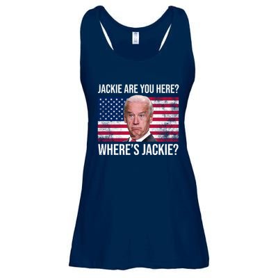 Jackie Are You Here Where's Jackie? Funny Biden Ladies Essential Flowy Tank