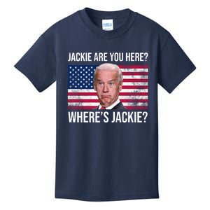 Jackie Are You Here Where's Jackie? Funny Biden Kids T-Shirt