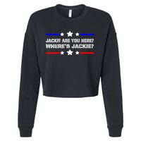 Jackie Are You Here Where's Jackie Funny Meme Cropped Pullover Crew