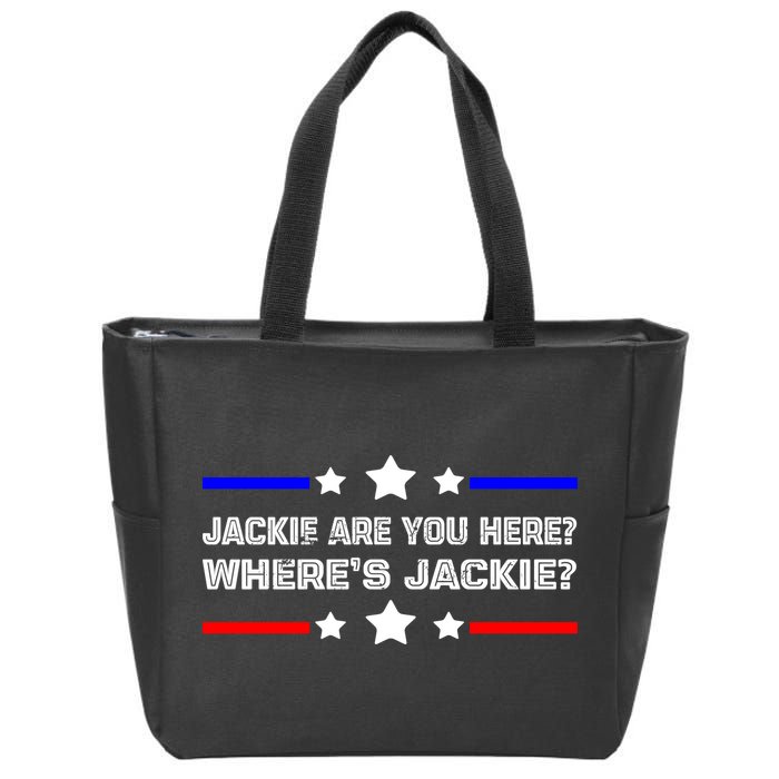 Jackie Are You Here Where's Jackie Funny Meme Zip Tote Bag