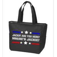 Jackie Are You Here Where's Jackie Funny Meme Zip Tote Bag