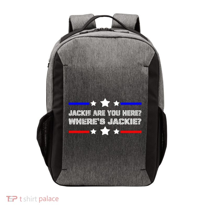 Jackie Are You Here Where's Jackie Funny Meme Vector Backpack