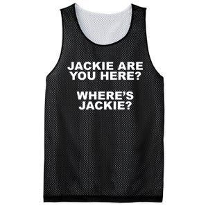 Jackie Are You Here? Where's Jackie Funny Meme Mesh Reversible Basketball Jersey Tank