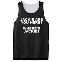 Jackie Are You Here? Where's Jackie Funny Meme Mesh Reversible Basketball Jersey Tank