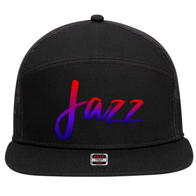 Jazz 7 Panel Mesh Trucker Snapback Hat