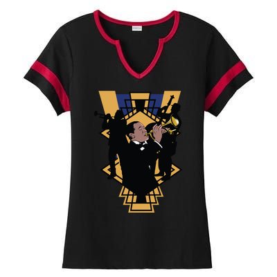 Jazz Band Ladies Halftime Notch Neck Tee