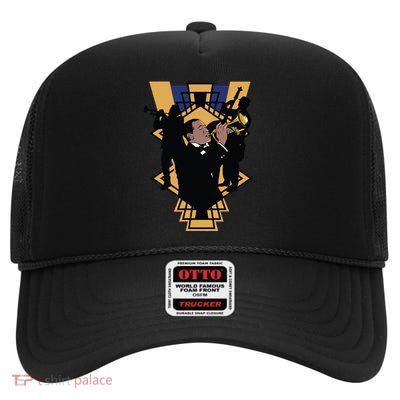 Jazz Band High Crown Mesh Back Trucker Hat
