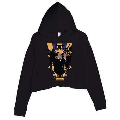 Jazz Band Crop Fleece Hoodie