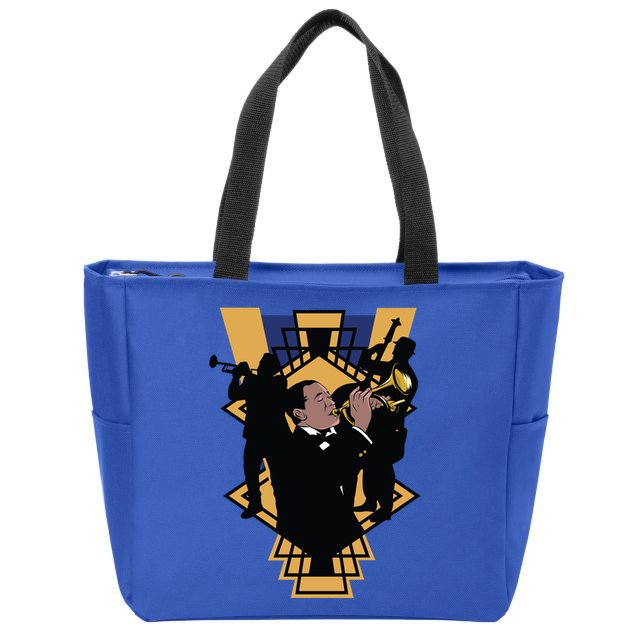 Jazz Band Zip Tote Bag