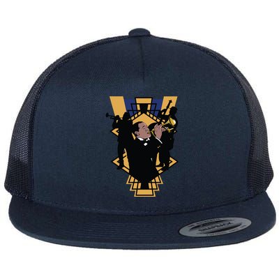 Jazz Band Flat Bill Trucker Hat