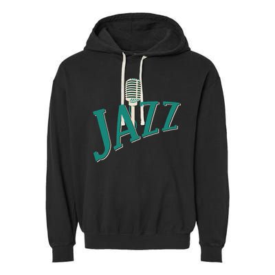 Jazz Microphone Garment-Dyed Fleece Hoodie